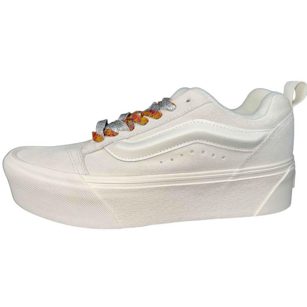 Vans  Knu Skool Womens Size 8.5 Skater Shoe Sneakers White Suede Ultracush New